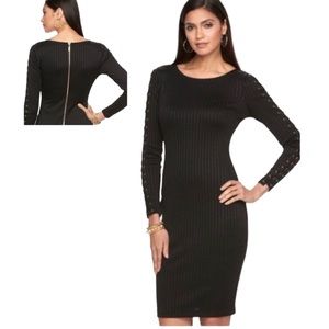 NWT! Jennifer Lopez Midnight Romance Lace Up Sleeve  Dress  Size:4 SKU:486